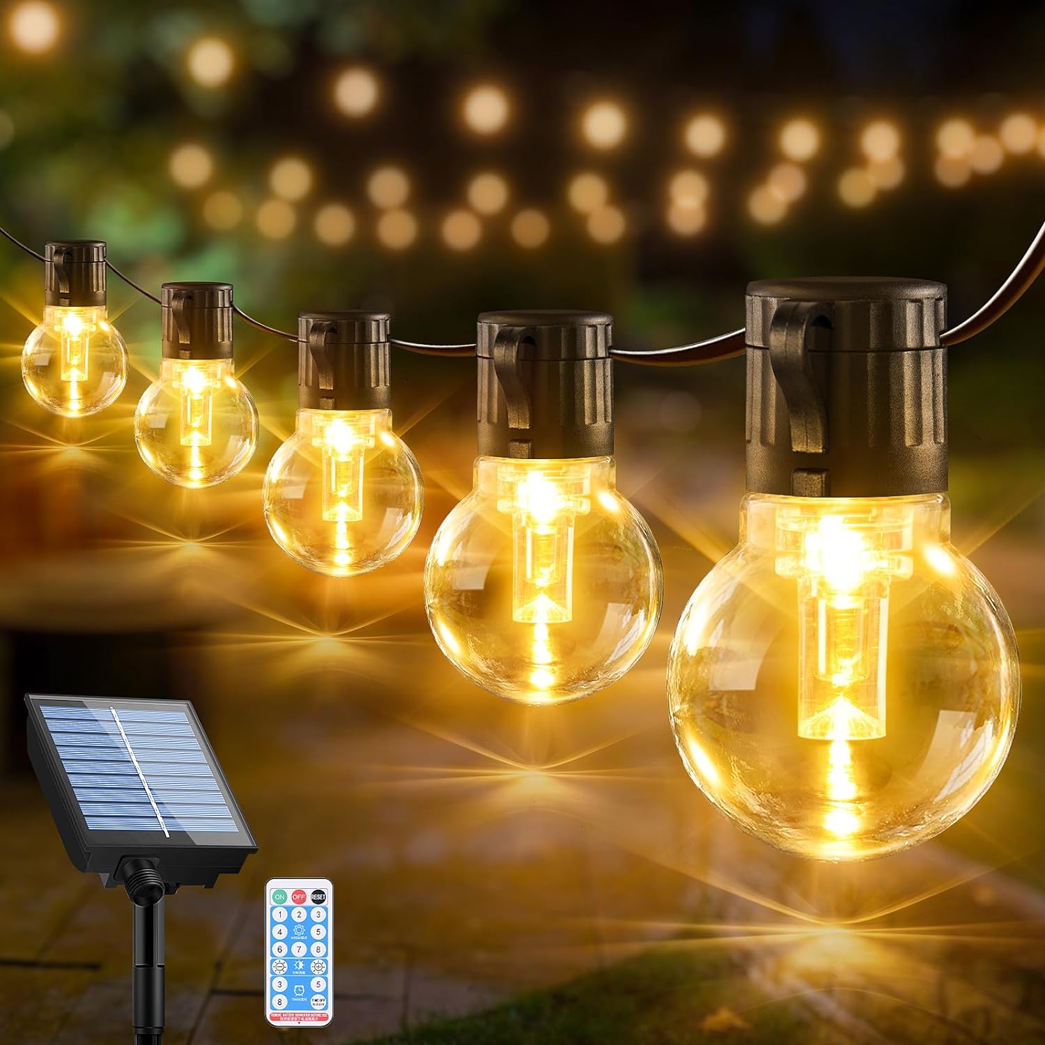 SOLAR GARLAND - 18 METERS - 20 LED BULBS