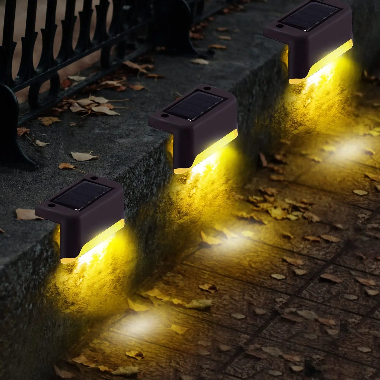 Self-adhesive multi-season solar lights